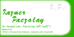 kazmer paczolay business card